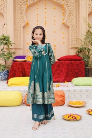 Emerald Banarsi Frock - Gulnar Gown